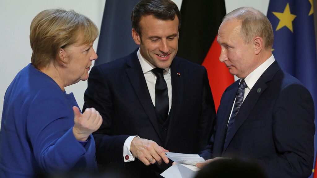Putin,Merkel ve Macron
